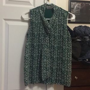 NY&Co Green Patterned Tank Blouse